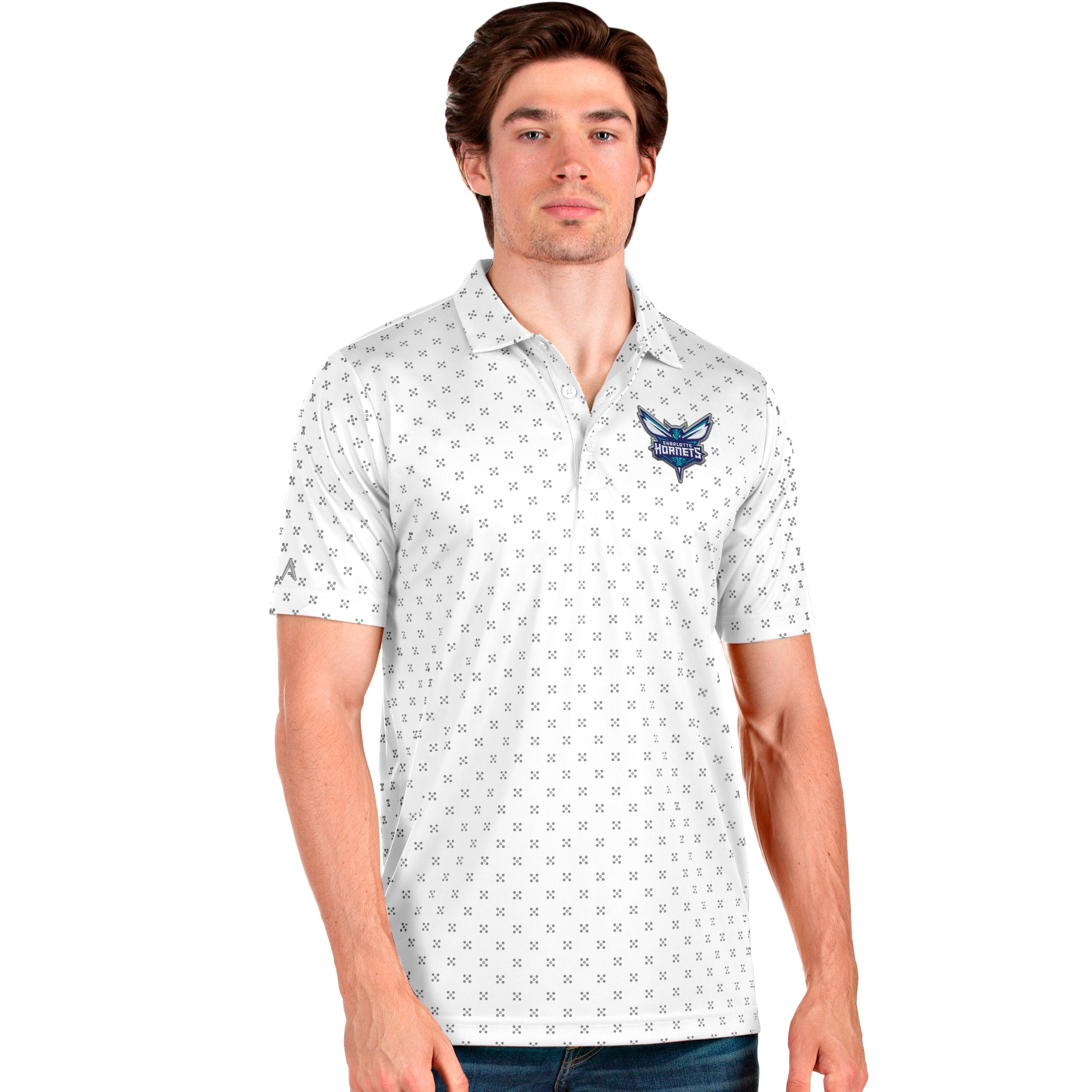 Antigua Men's Charlotte Hornets Spark Polo